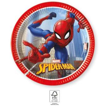 Spiderman Crime Fighter, Pókember papírtányér 8 db-os 20 cm FSC kép