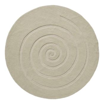 Spiral krémfehér gyapjú szőnyeg, ⌀ 180 cm - Think Rugs kép