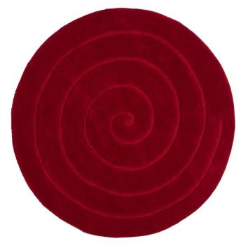 Spiral rubinvörös gyapjú szőnyeg, ⌀ 180 cm - Think Rugs kép