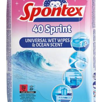 SPONTEX Fresh Ocean nedves törlőkendő 40 db kép