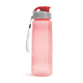 Sport kulacs (műanyag, átlátszó - 800 ml) Rózsaszín kép