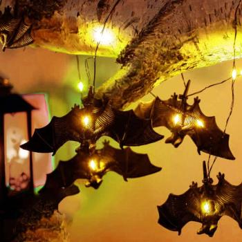 Springos fény dekoráció 10 led halloween kép