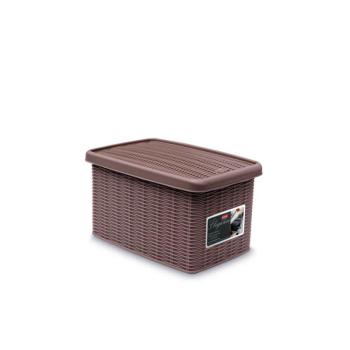 Stefanplast Rattan Tároló doboz  5,5L 16x29x19cm Elegance S Barna kép