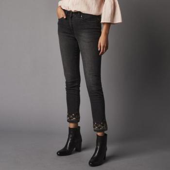 Stretch skinny 7/8-os farmer hímzéssel kép