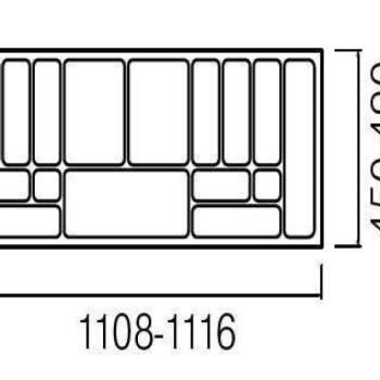 StrongIn Evőeszköztartó 120/490 (1116x490 mm) fémes kép