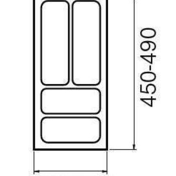 StrongIn Evőeszköztartó 30/490 (235 x 490 mm) fehér kép