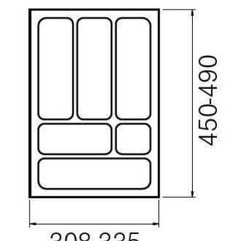 StrongIn Evőeszköztartó 40/490 (335 x 490 mm) fehér kép