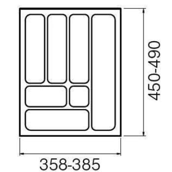 StrongIn Evőeszköztartó 45/435 (380 x 435 mm) fehér kép