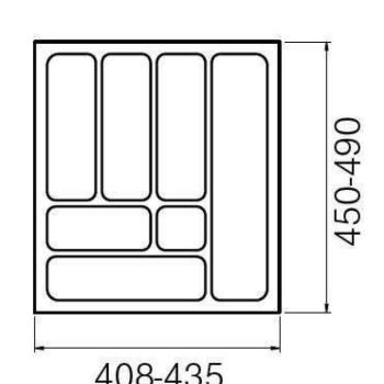 StrongIn Evőeszköztartó 50/490 (435 x 490 mm) fehér kép