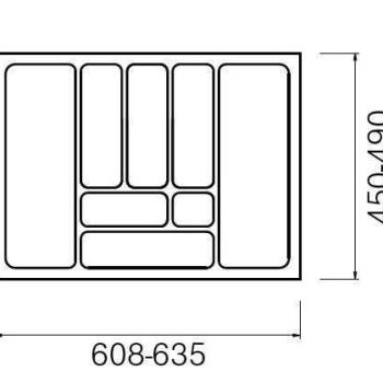 StrongIn Evőeszköztartó 70/490 (635 x 490 mm) fehér kép