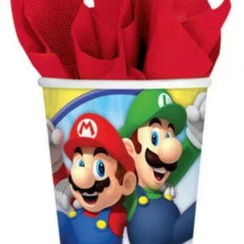 Super Mario papír pohár 8 db-os 250 ml kép