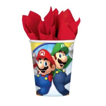 Super Mario papír pohár 8 db-os 250ml kép