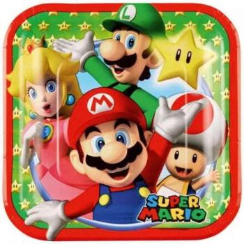 Super Mario papírtányér 8 db-os 18 cm kép