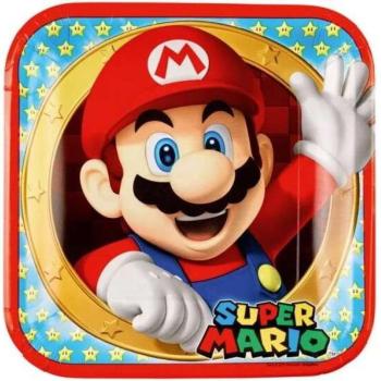 Super Mario papírtányér színes 8 db-os 23cm kép