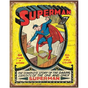 Superman No 1 Cover fémplakát 31,5 x 40,5 &quot;TACD1968&quot; kép