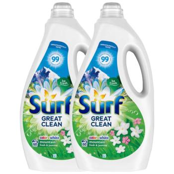 Surf Mountain Fresh &amp; Jasmine folyékony Mosógél 2x3L - 120 mosás kép