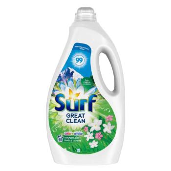 Surf Mountain Fresh &amp; Jasmine folyékony Mosógél 3L - 60 mosás kép