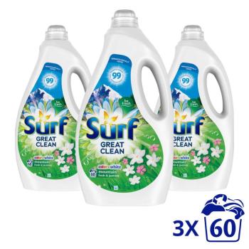 Surf Mountain Fresh &amp; Jasmine folyékony Mosógél 3x3L - 180 mosás kép