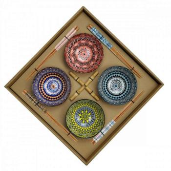 Sushi szett DKD Home Decor 34 x 34 x 6,5 cm Többszínű Mandala Kőe... kép