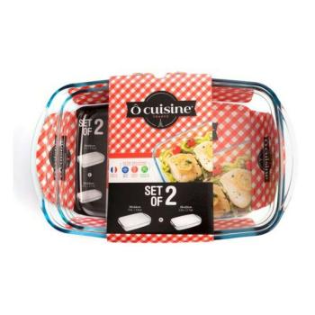 Sütőedény készlet Ô Cuisine 334SA05 Átlátszó Üveg (2 pcs) kép