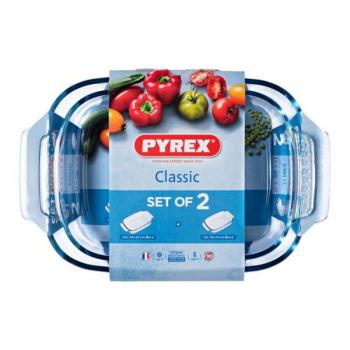 Sütőedény készlet Pyrex Classic Átlátszó Boroszilikát üveg (2 pcs) kép