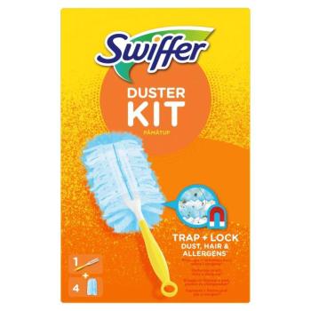 Swiffer Trap &amp; Lock Portalanító Készlet 1db Nyél + 4db Utántöltő kép