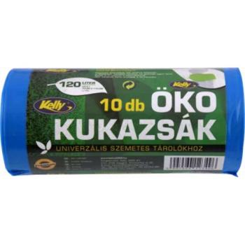 Szemeteszsák önzáró szalaggal 120 liter 10 db/tekercs Kelly kép