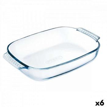 Szervírozótányér Pyrex Classic Négyszögletes Átlátszó Üveg 35 x 2... kép