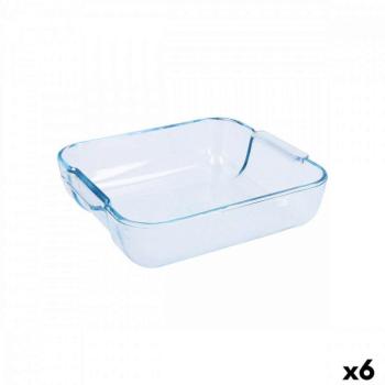 Szervírozótányér Pyrex Classic Négyzetben Átlátszó Üveg 25 x 22 x... kép