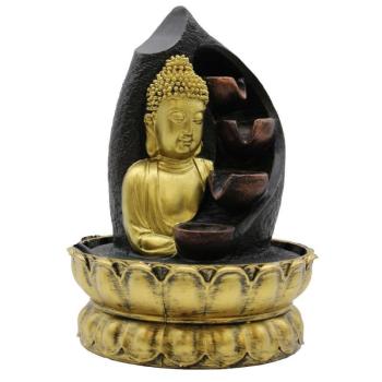 Szoba Szökőkút Arany Buddha és Öntő Edények kép