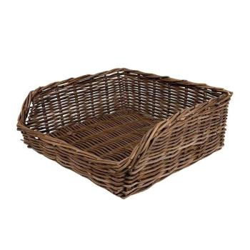 szögletes rattan tárolókosár 50x50x20cm kép