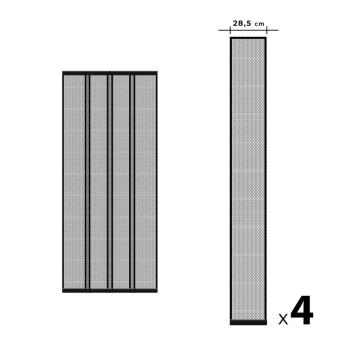 Szúnyogháló függöny ajtóra 4 db szalag max. 100 x 220 cm fekete kép