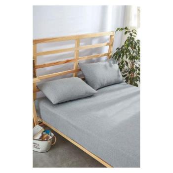 Szürke gumis pamut lepedő 100x200 cm – Mila Home kép