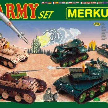 Teddies Építőkészlet MERKUR Army Set 657 db 2 réteg kép