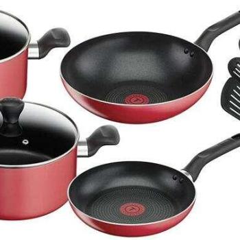 Tefal B243S987 Super Cook 9 részes Edénykészlet - piros kép