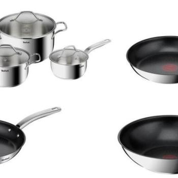 Tefal B864SA74 Intuition Edénykészlet, 10 db  + Tefal Serpenyő 24, 28 cm és Wok 28 cm kép