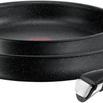 Tefal L3999032 Ingenio Black Stone Serpenyő szett levehető nyéllel, 3 db, 24 és 28 cm kép