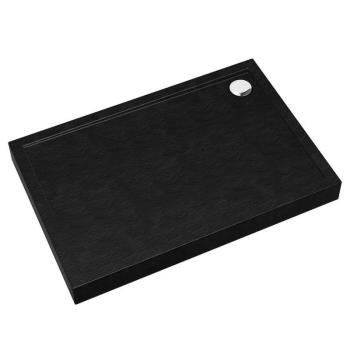 Téglalap alakú zuhanytálca Black Stone 80x100x12 Espera Plus AQM4636CST kép