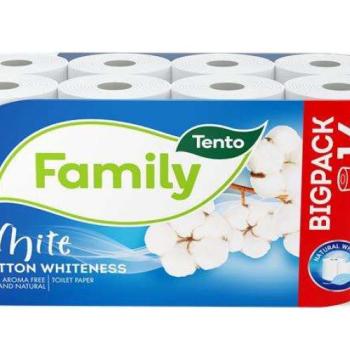 Tento Family White 2 rétegű kistekercses Toalettpapír 16 Tekercs kép