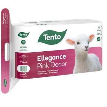 TENTO &quot;Ellegance Pink Decor&quot; 3 rétegű, kistekercses 16 tekercs fe... kép