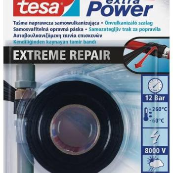 tesa EXTREME REPAIR, butilová, samosvařitelná, UV odolná, černá, 2,5m:19mm kép