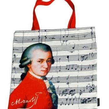 Textil bevásárlótáska 38x40cm, polyester, Mozart kép