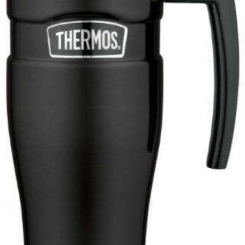 Thermos Duplafalú Termoszbögre Füllel - Travel Tumbler - Matt Bla... kép