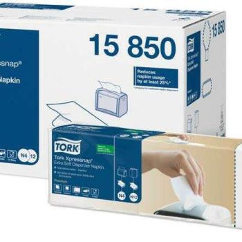 Tork Prémium Interfolded 21,6x33 cm (N4) fehér (1000lap) 1/2 hajt... kép