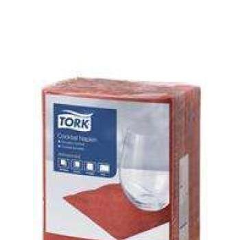 TORK &quot;Cocktail&quot; Advanced 1/4 hajtogatott 2 rétegű, 23,8x24 cm vör... kép