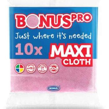 Törlőkendő, univerzális, 10 db, BONUS &quot;MAXI&quot;, pink kép