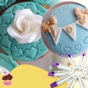 Tortaformázó készlet, Fondant formázó csipesz készlet (10 db) kép