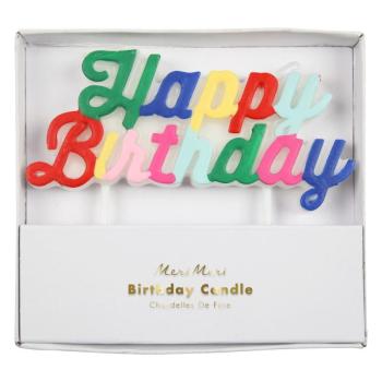 Tortagyertya Multicolor Happy Birthday – Meri Meri kép