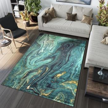 TOSCANA Modern szőnyeg a zöld és a kék árnylataiban Szélesség: 80 cm | Hossz: 150 cm kép