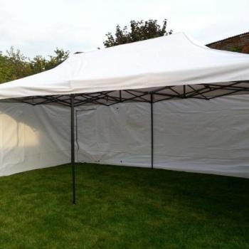 Tradgard Kerti pavilon DELUXE 3 x 6 m fehér + oldalfal kép